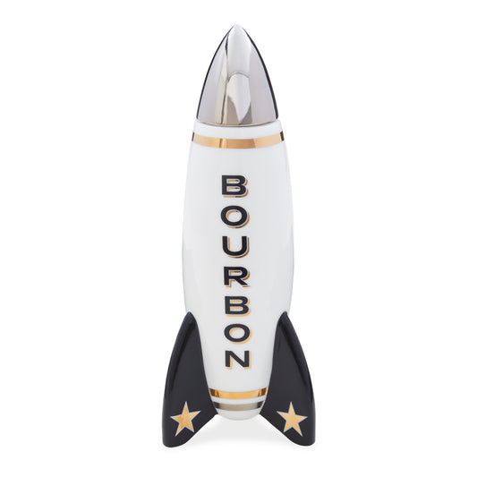 bourbon rocket decanter porcelain - front view