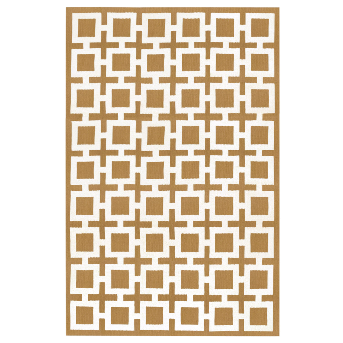 nixon reversible peruvian flat weave rug camel - back view