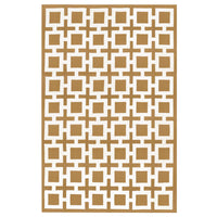 nixon reversible peruvian flat weave rug camel - back view