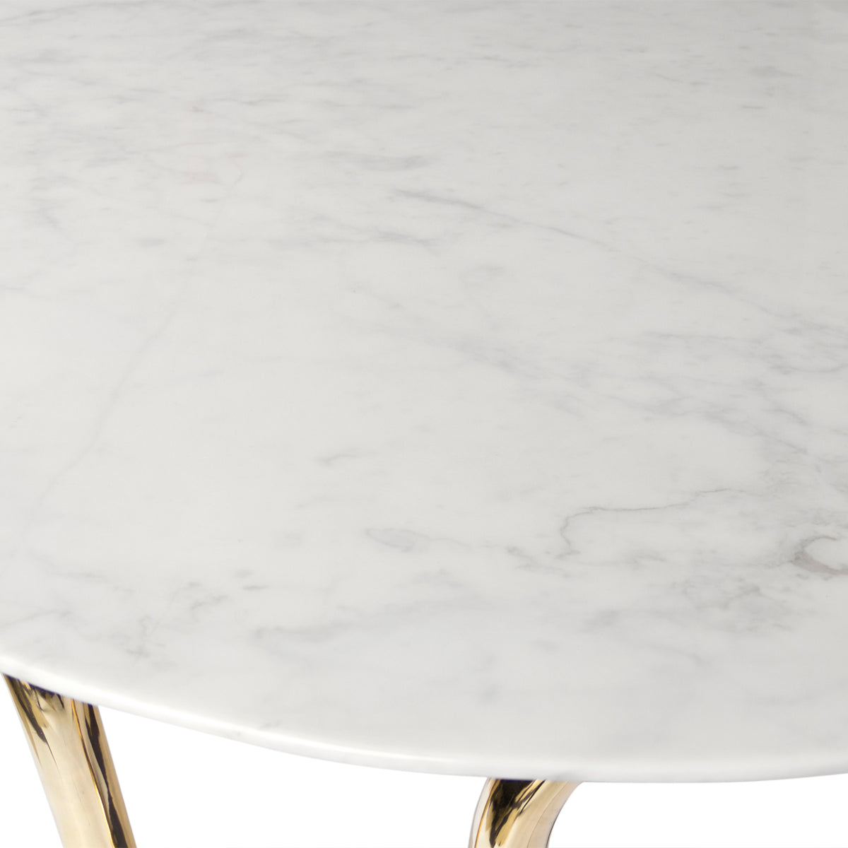 scalinatella cocktail table marble top brass pipe base - detail view 2