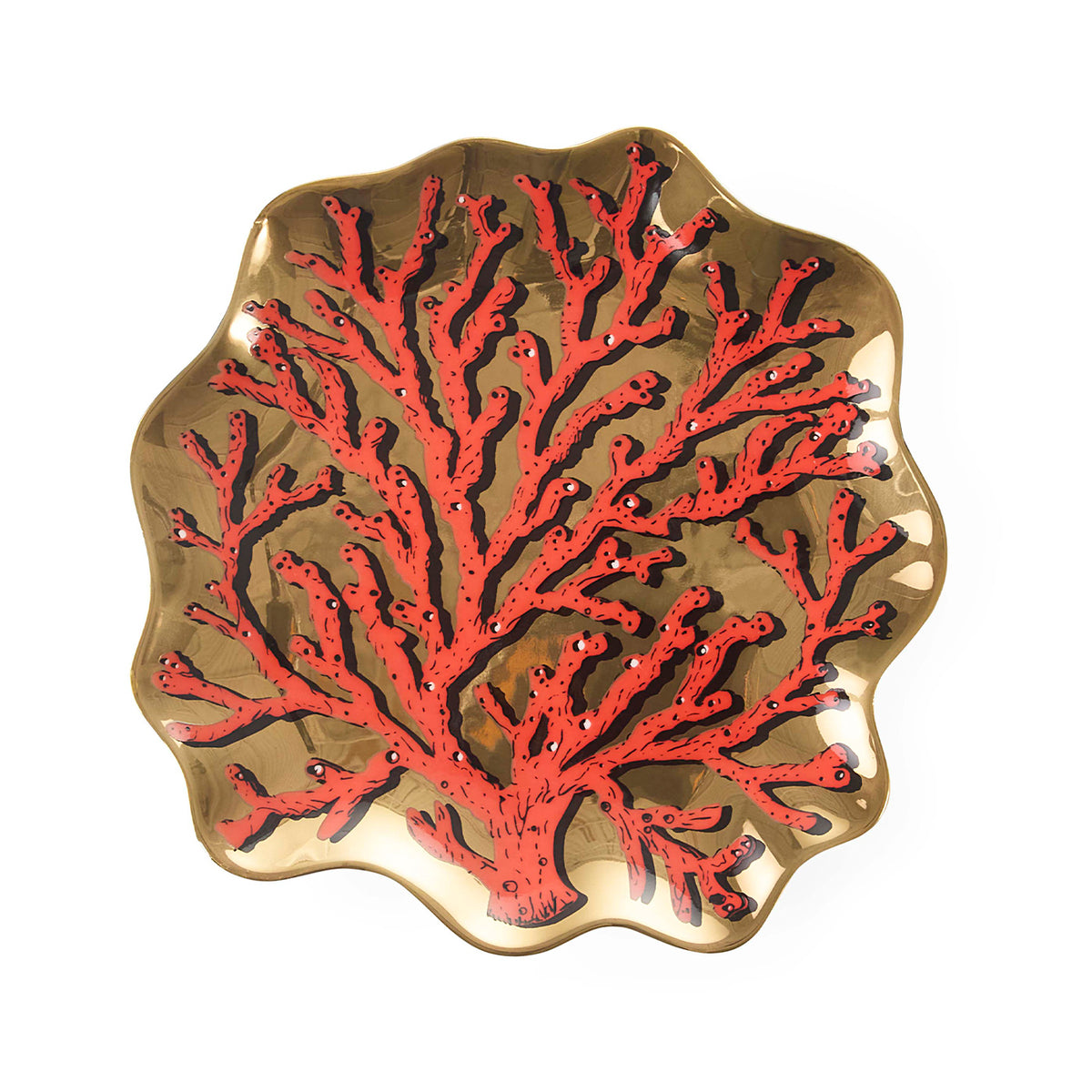Sirena Coral Trinket Tray - front view