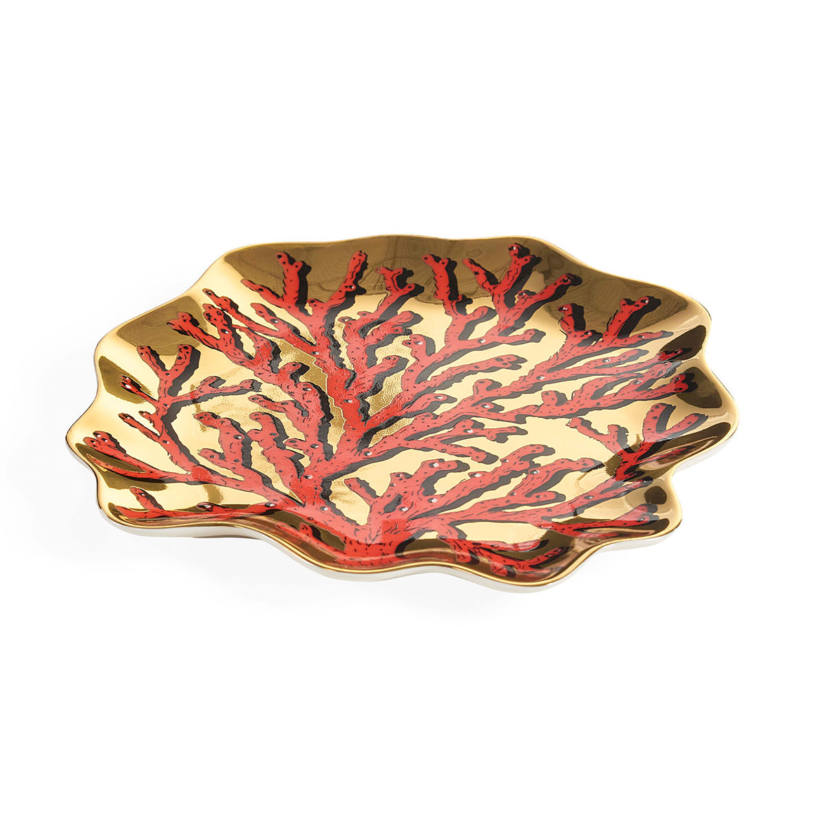 Sirena Coral Trinket Tray - angle view
