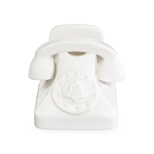 smartphone dock porcelain white telephone - front view