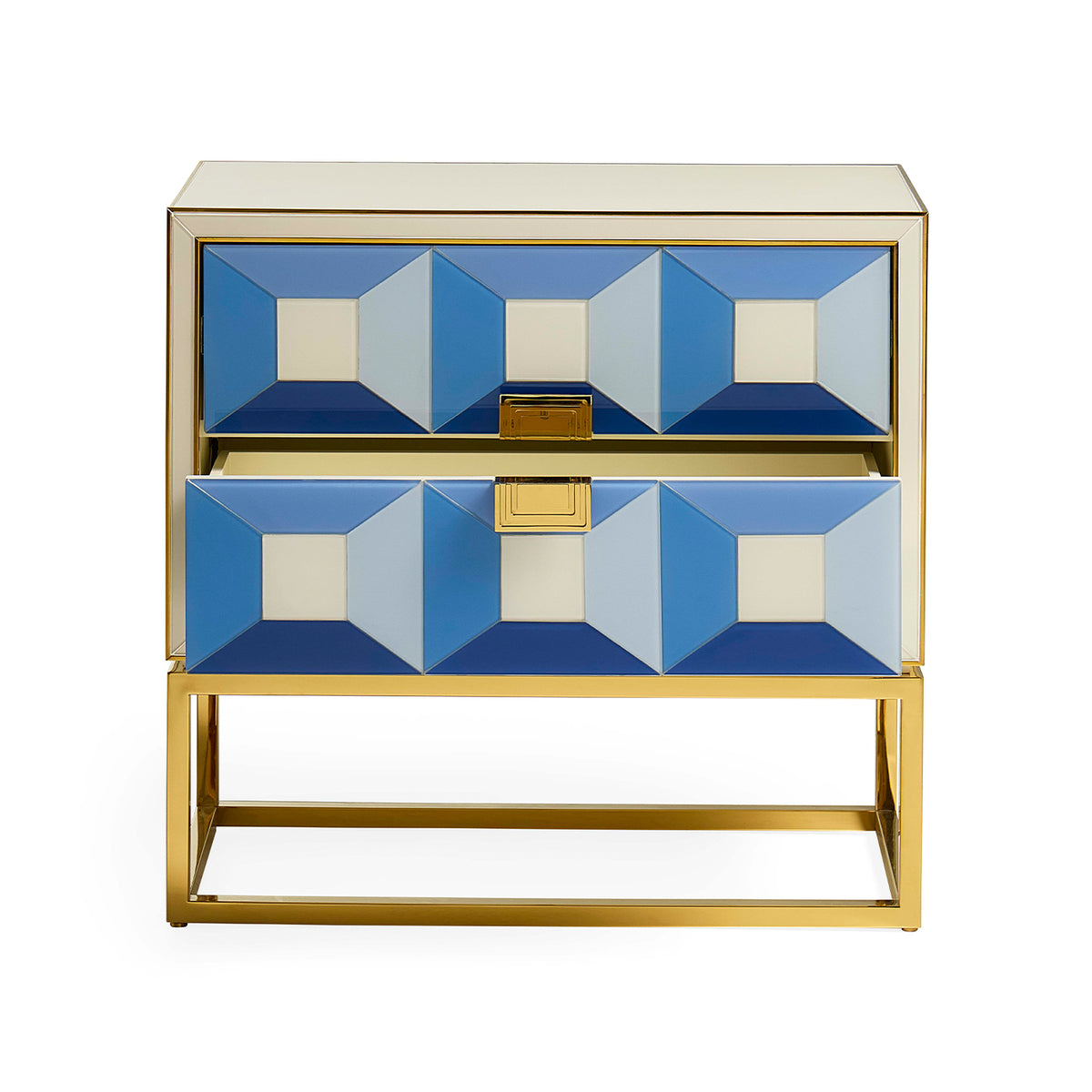 Sorrento Two-Drawer Console - drawer opened front view