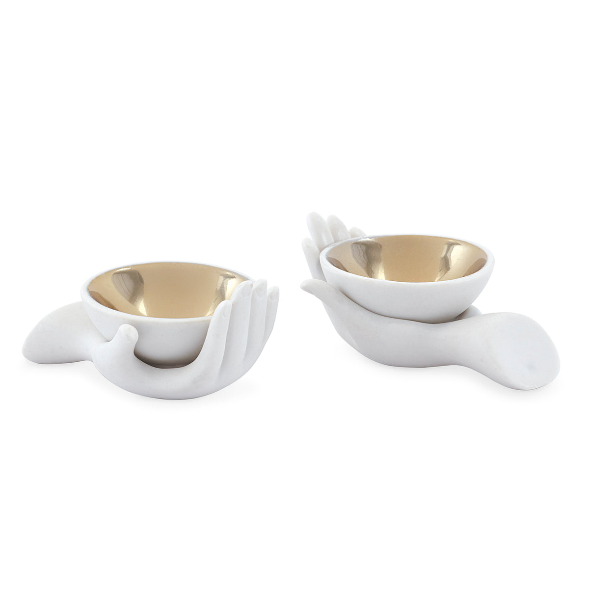 salt pepper cellars - front view