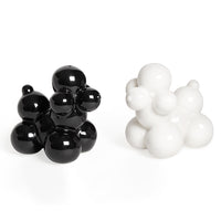 poodle salt and pepper set porcelain black white set 2