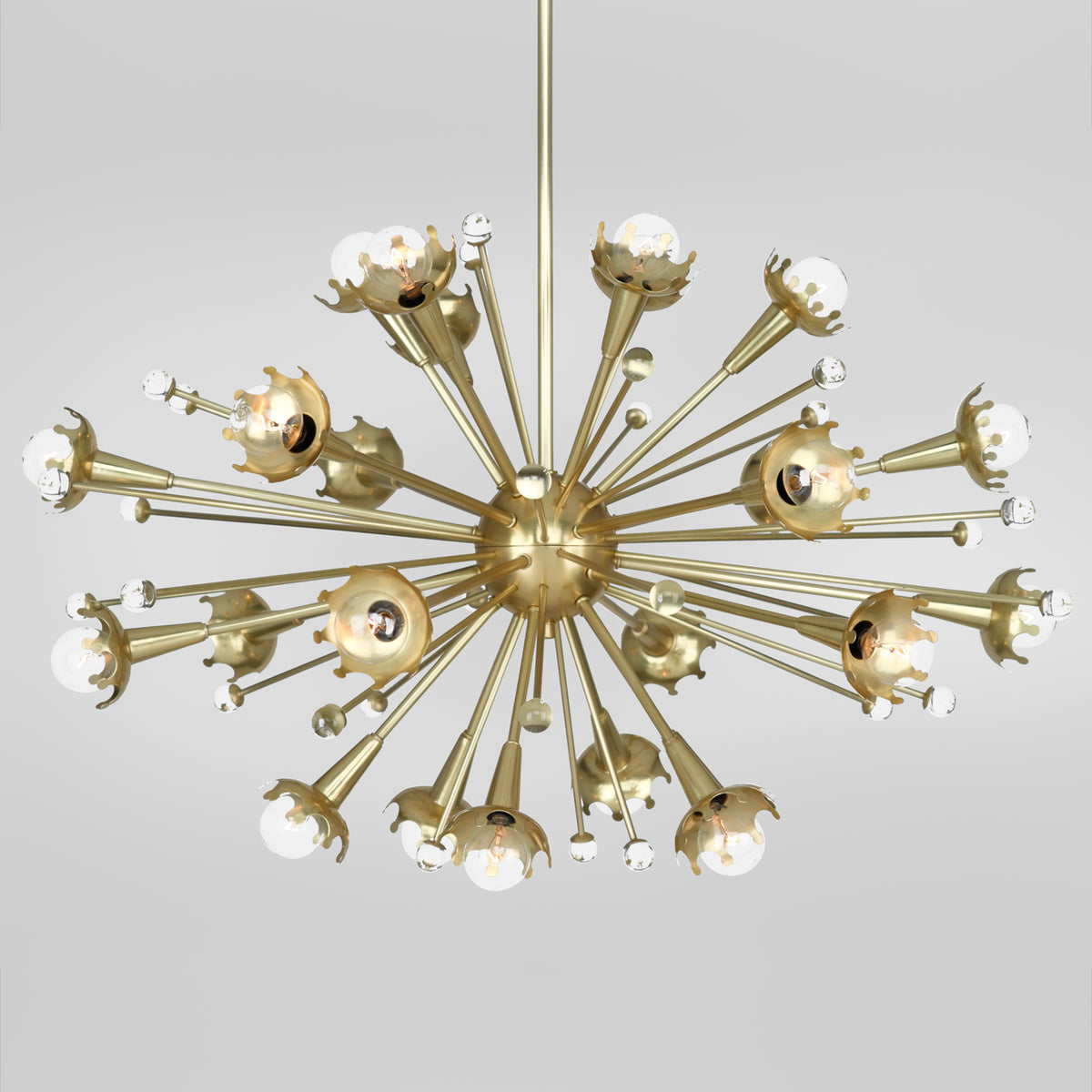 sputnik chandelier brass - front view