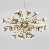sputnik chandelier brass - front view