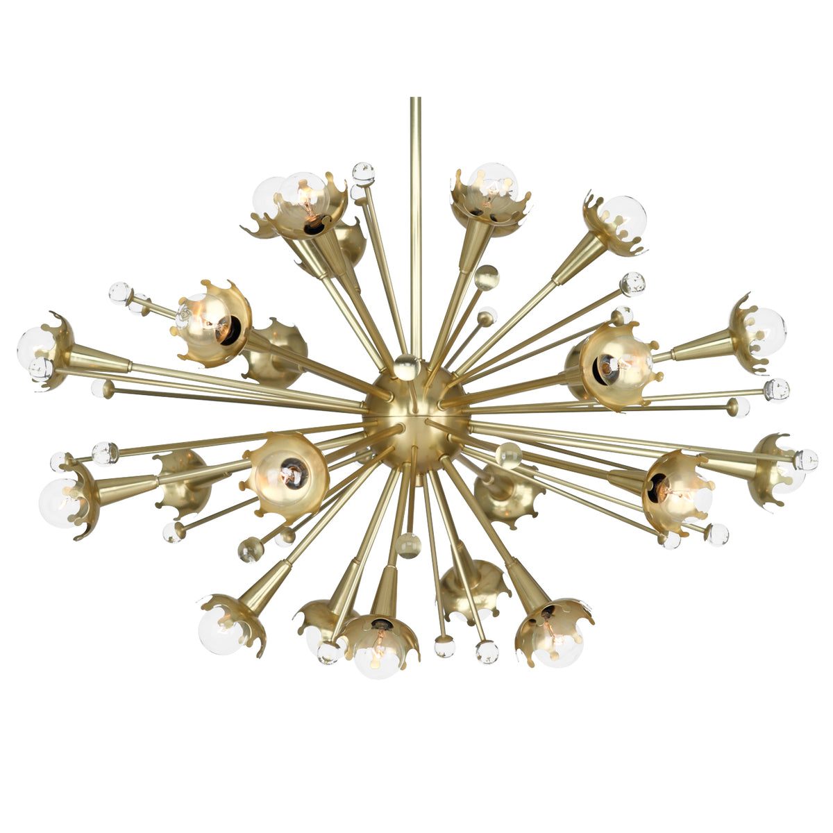 sputnik chandelier brass - front view