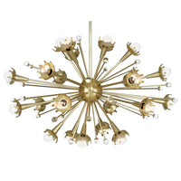 sputnik chandelier brass - front view