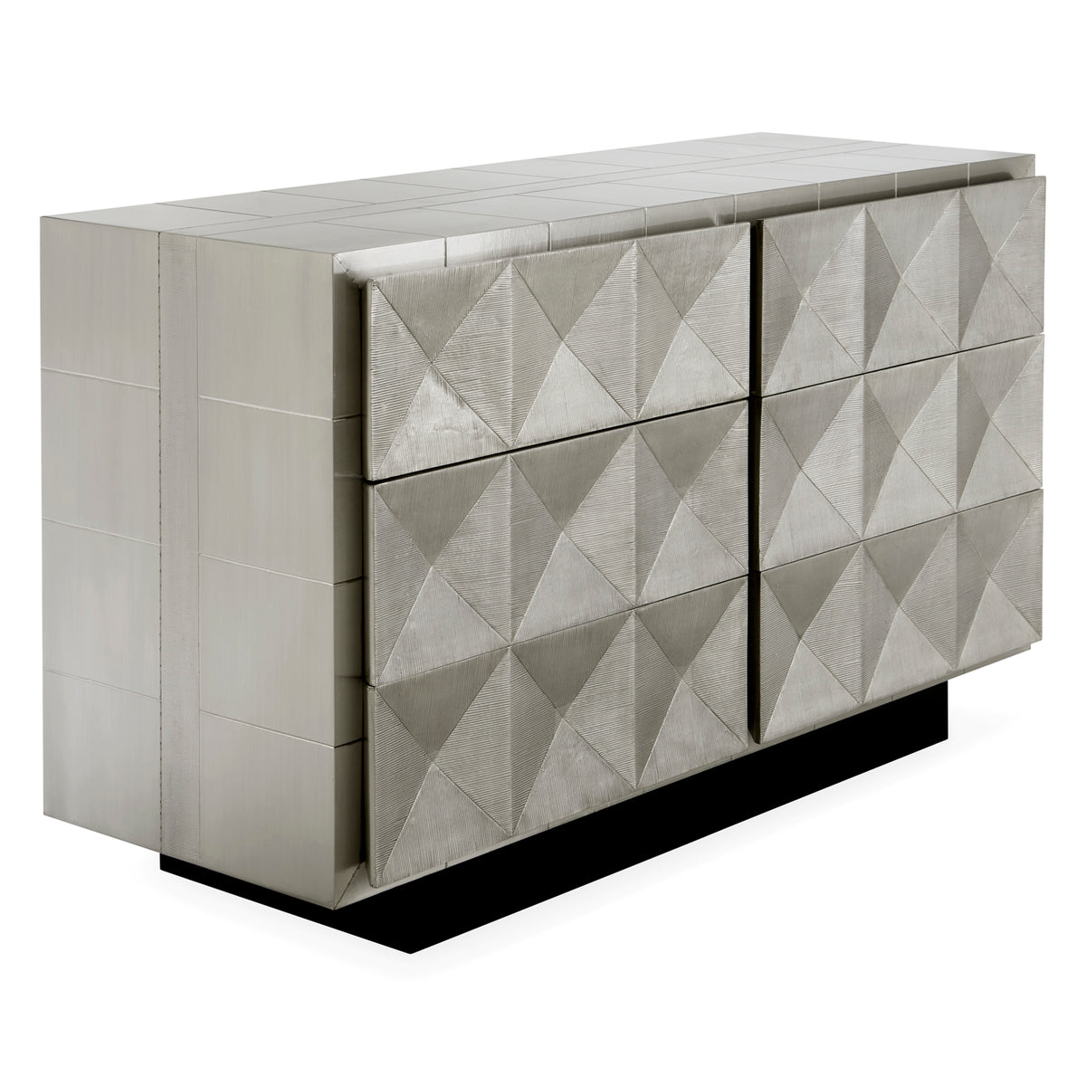 talitha six drawer dresser nickel - angle view