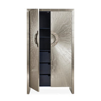 talitha armoire hand-stamped nickel abalone handles - open front view 2