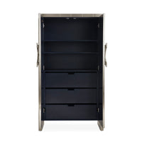 talitha armoire hand-stamped nickel abalone handles - angle view
