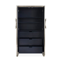 talitha armoire hand-stamped nickel abalone handles - side view