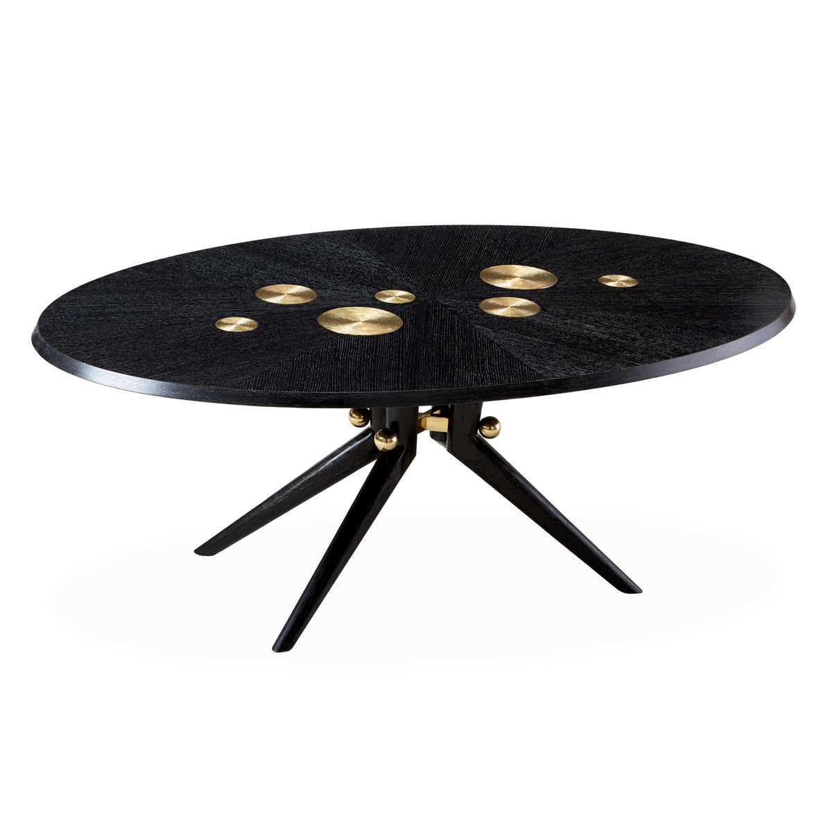 trocadero dining table ebonized oak - details view