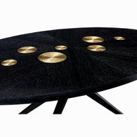 trocadero dining table ebonized oak details view