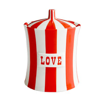 vice peace and love canister for breast cancer research foundation donation - front view