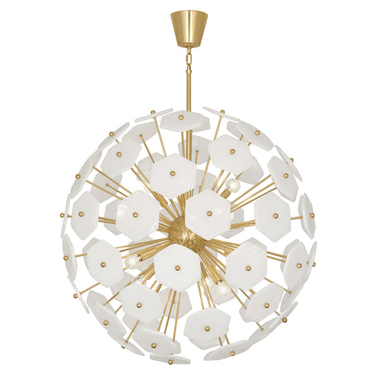 large vienna globe chandelier brass - front view