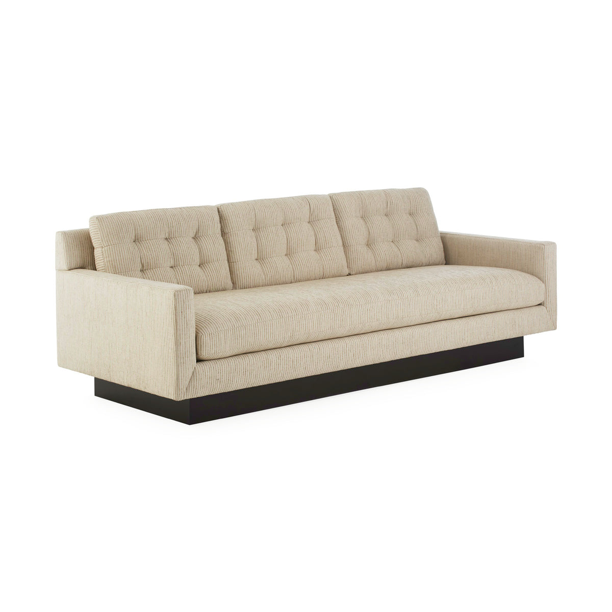 Wright Sofa in flax side view