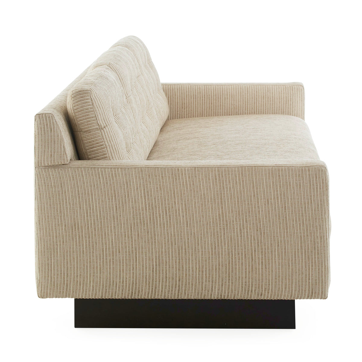 Wright Sofa in flax back view