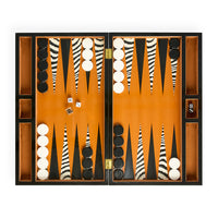 Zebra Backgammon Set - front view