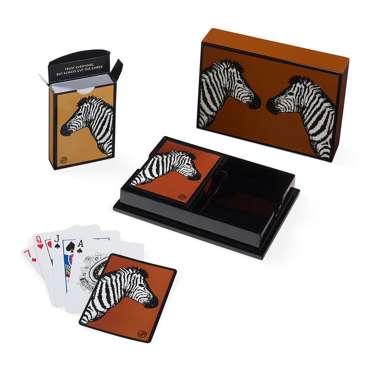 Zebras Lacquer Card Set - opened view