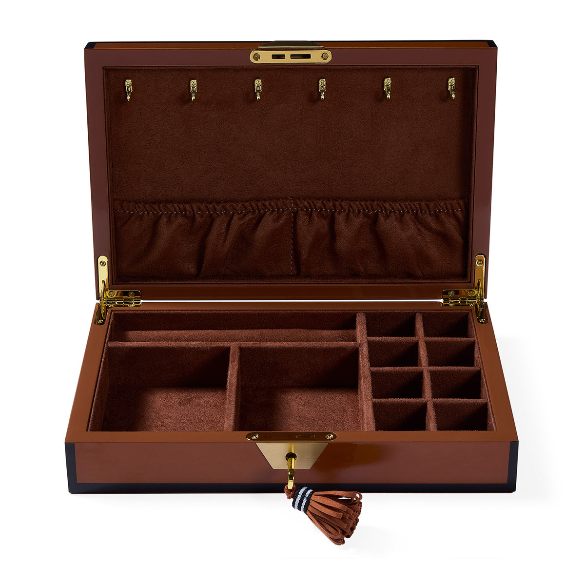 Zebra Lacquer Jewelry Box - opened view